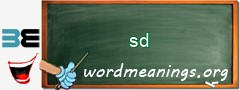 WordMeaning blackboard for sd